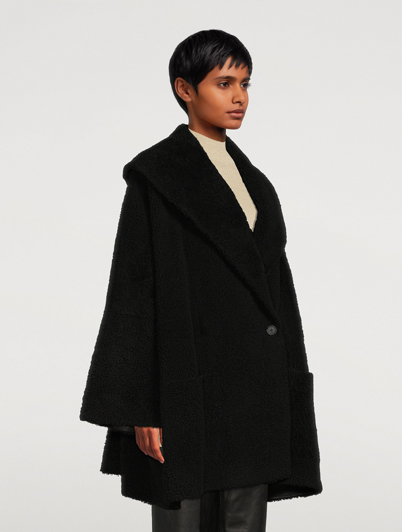 The row shearling on sale coat