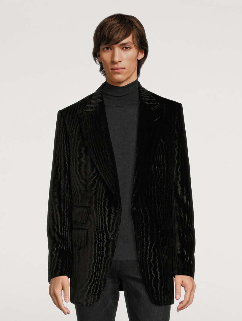 Atticus Velvet Embossed Moiré Jacket