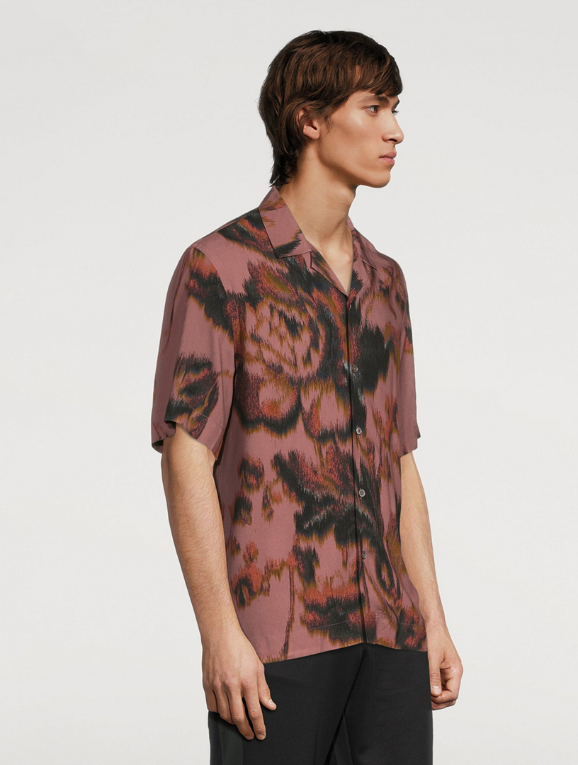 Camp Shirt Vintage Floral Print