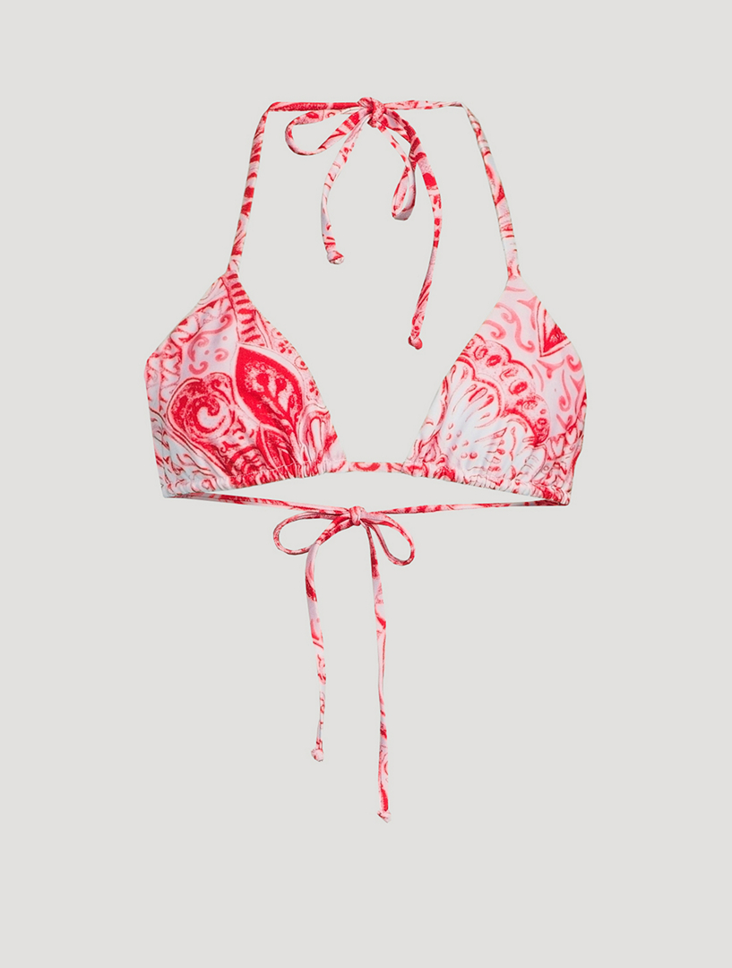 Mara Hoffman Rae Bikini Top In Paisley Print Holt Renfrew