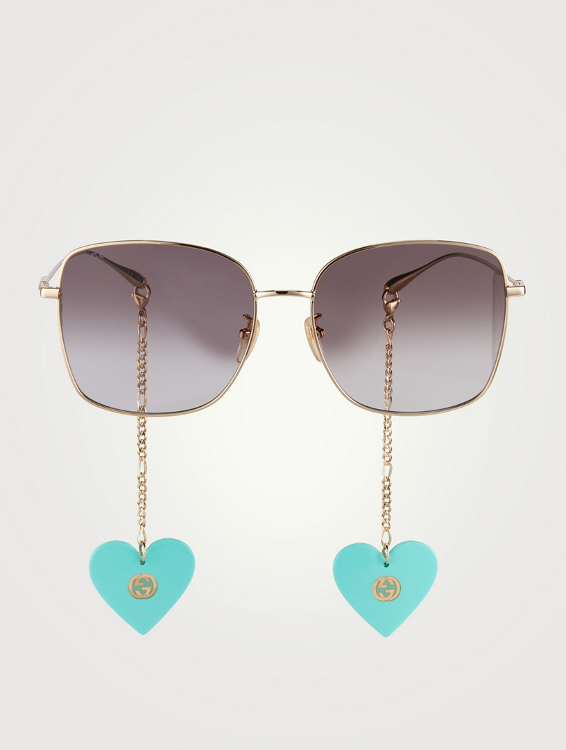 Gucci square sunglasses with 2024 charms