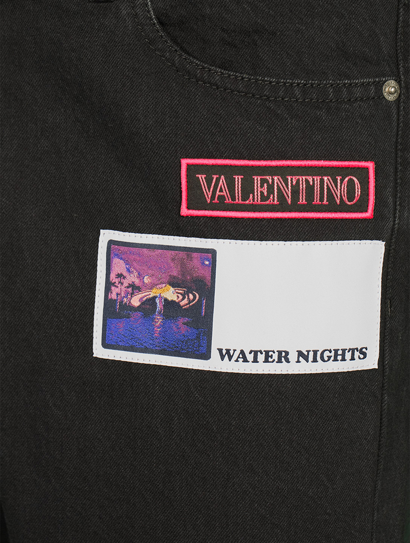 VLOGO Straight-Leg Jeans With Patches