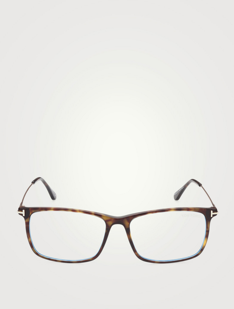 Rectangular Optical Glasses With Blue Block Lenses