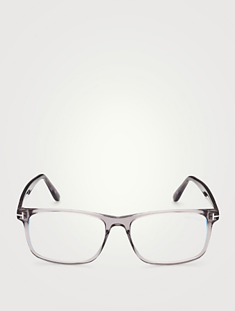 Rectangular Optical Glasses With Blue Block Lenses