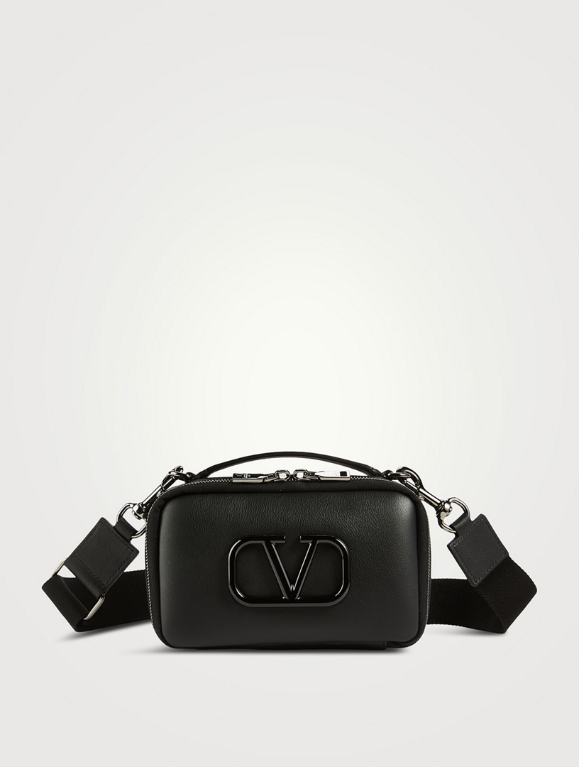 Vlogo leather crossbody bag Valentino Garavani Black in Leather