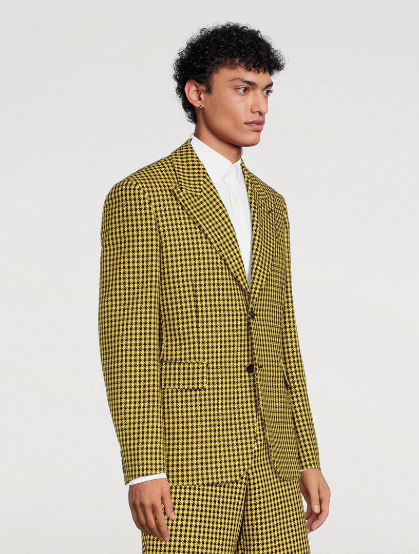 Yellow deals houndstooth blazer