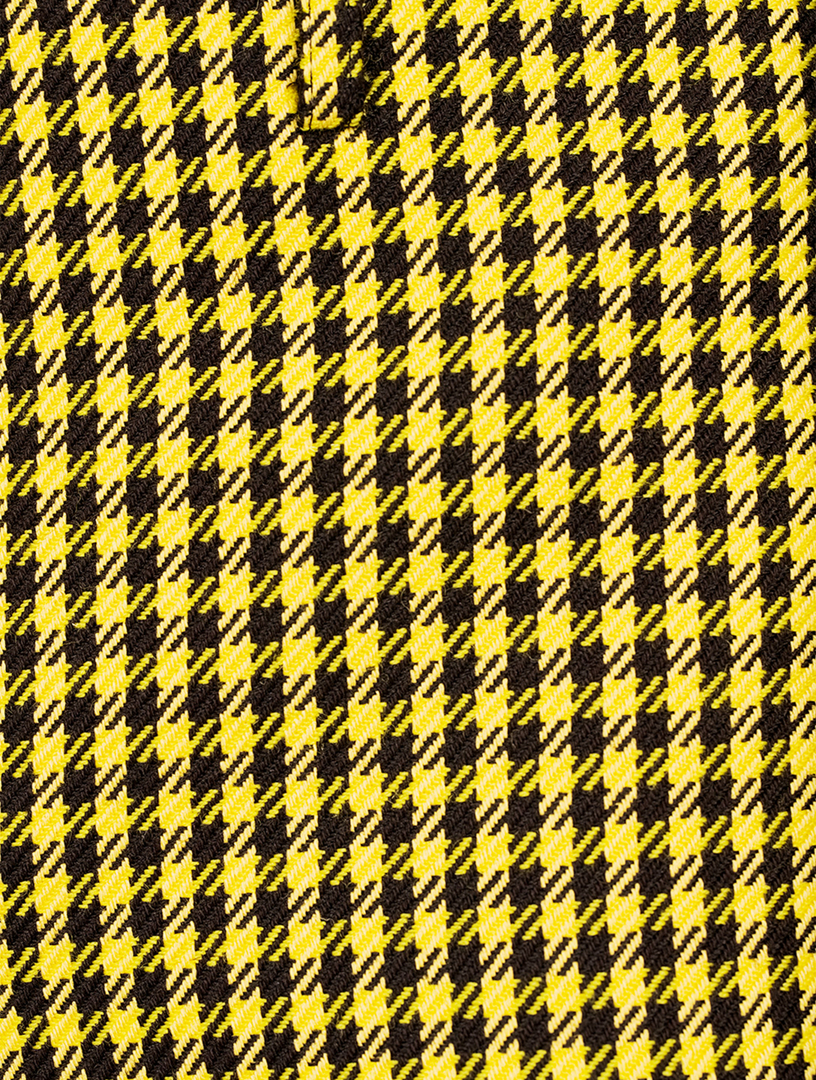 Cotton And Wool Shorts Houndstooth Print