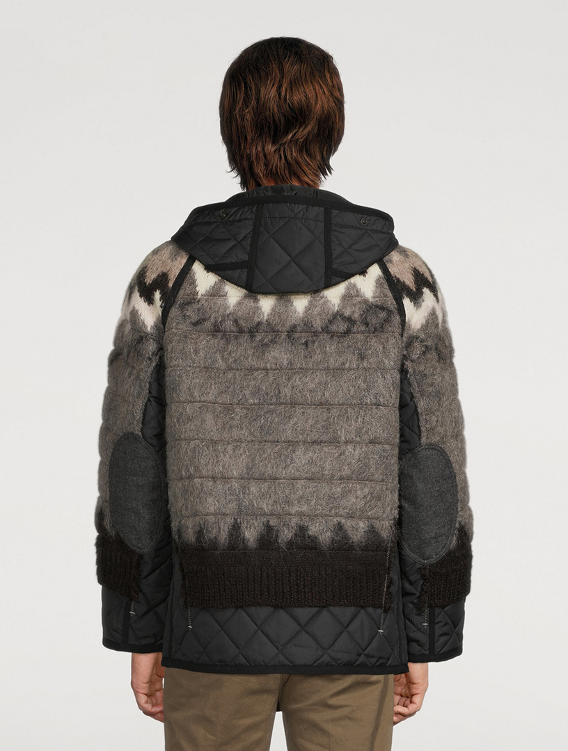 Fair Isle Zip Parka With Hood