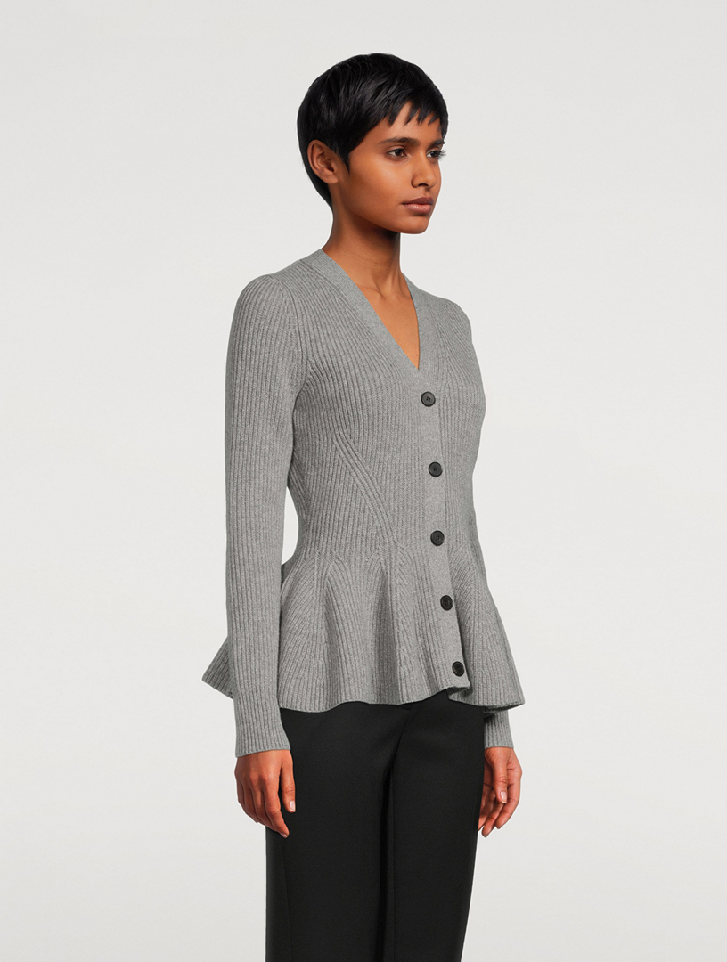 Alexander mcqueen peplum cardigan sale