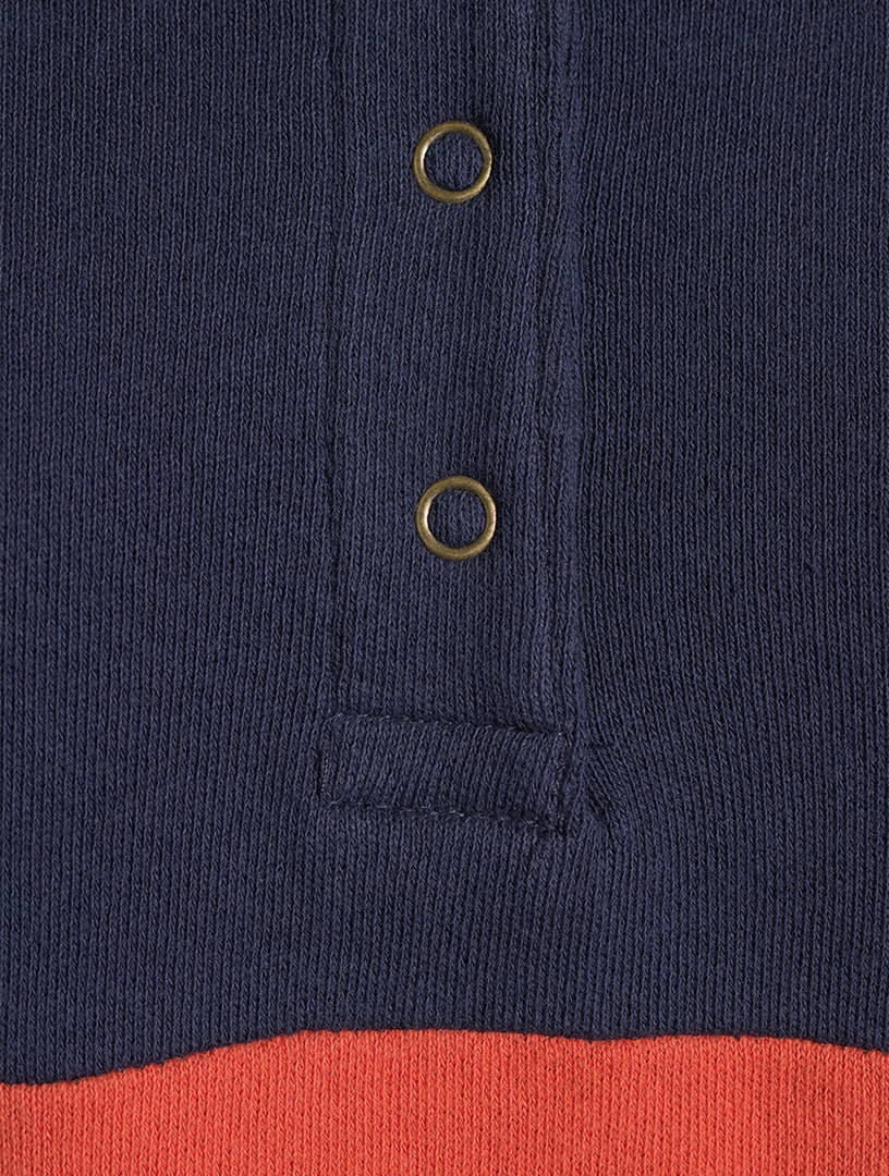 The Stripe Slouch Henley Sweatshirt