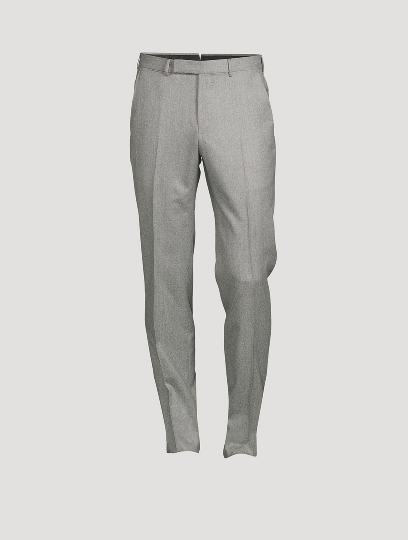 Zegna City Wool Flannel Pants, Pants