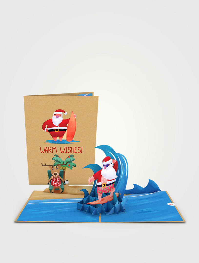 Lovepop Warm Wishes Surfing Santa Pop Up Card Holt Renfrew