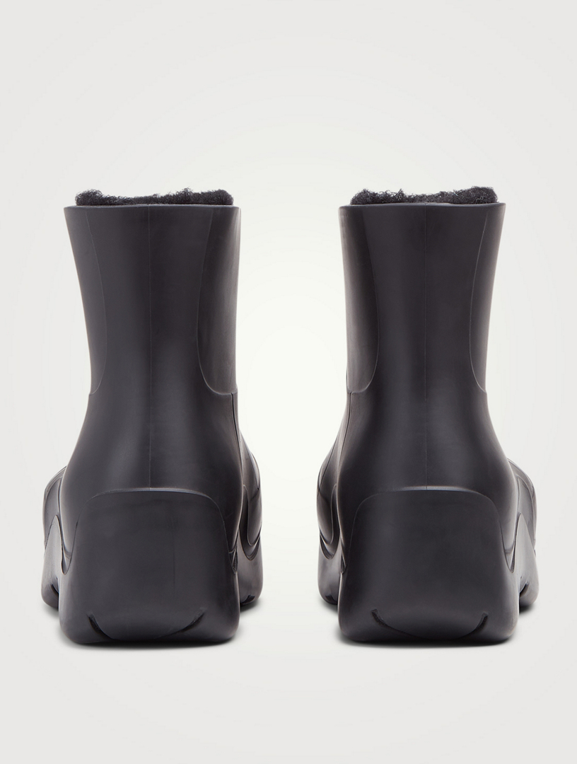 ショートブーツ・ブーティ BOTTEGA VENETA Puddle Boots BOTTEGA VENETA Puddle Shearling-Lined Rubber Ankle Boots
