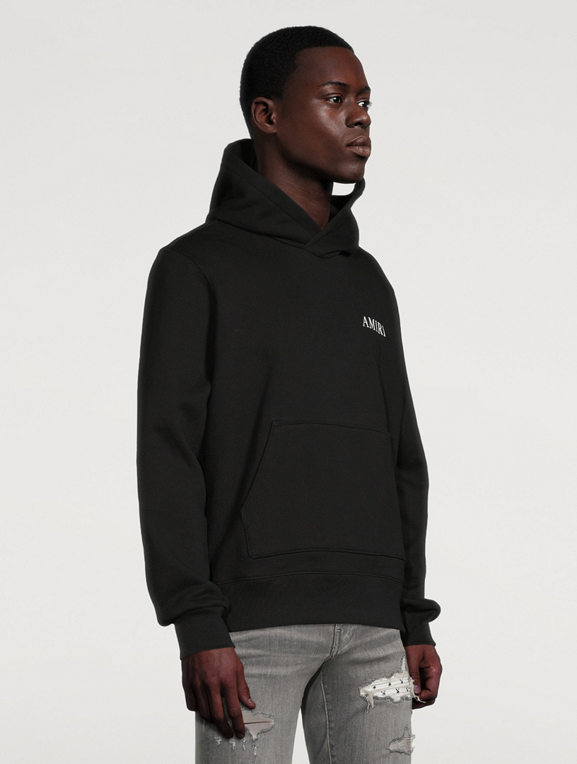 送料関税込み【AMIRI】CHERUB PALM HOODIE in BLACK Amiri Cherub Palm Tapestry Hoodie in Black | FWRD