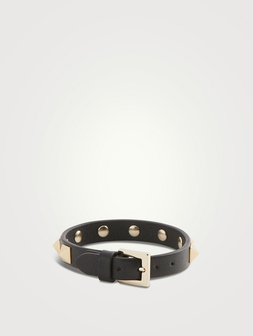 Rockstud Leather Strap Bracelet