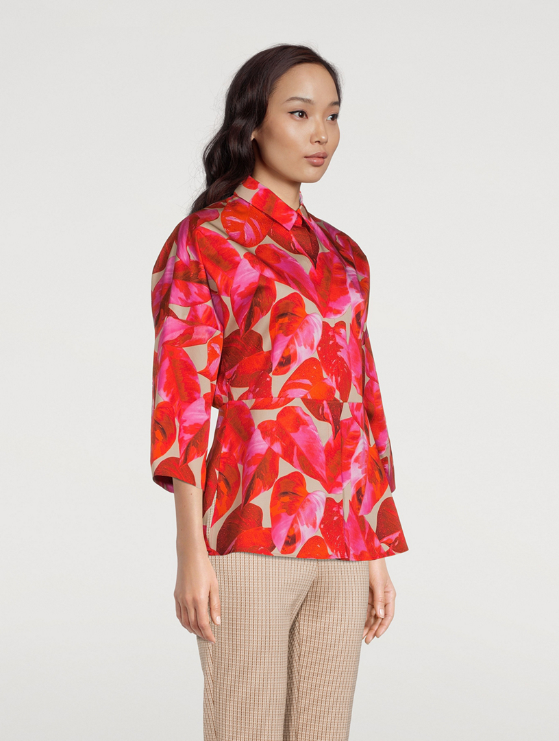 Cotton Shirt Tropical Print