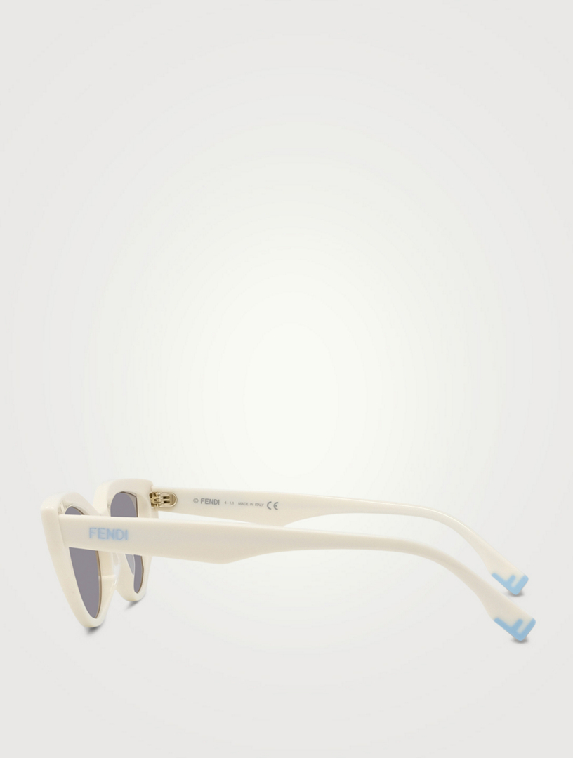 Fendi white store cat eye sunglasses