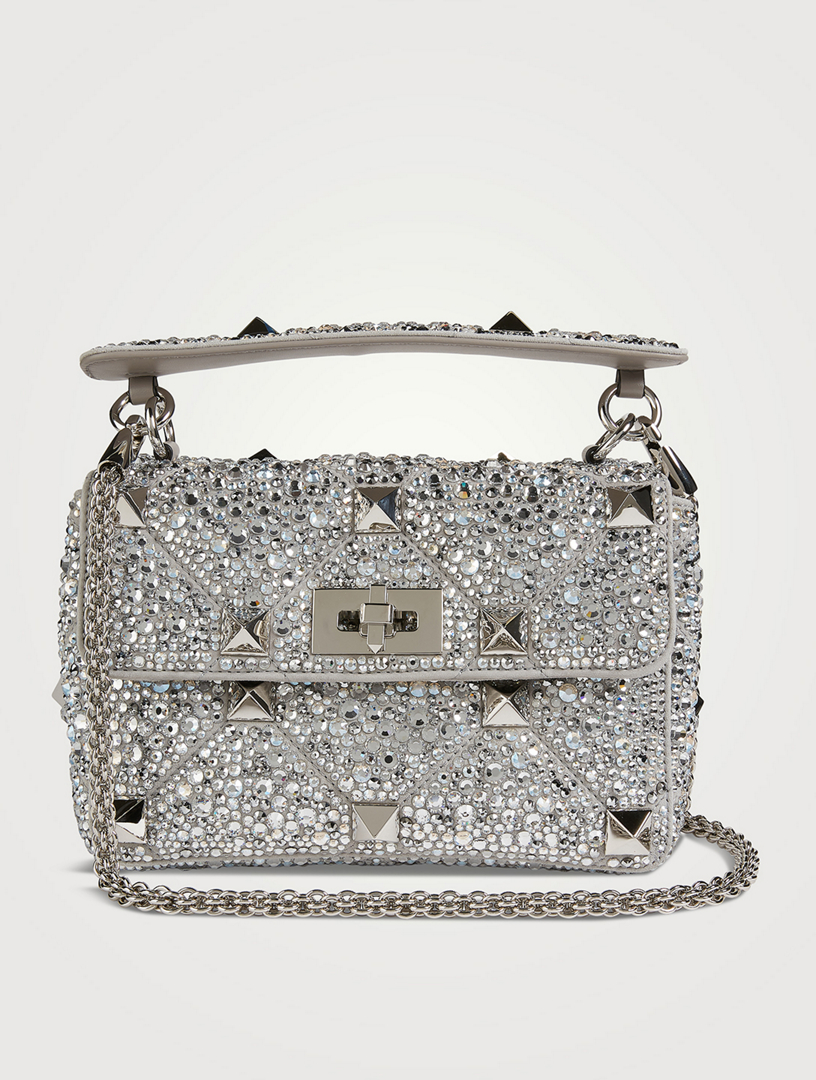 Valentino Garavani crystal-embellished Roman Stud Shoulder Bag