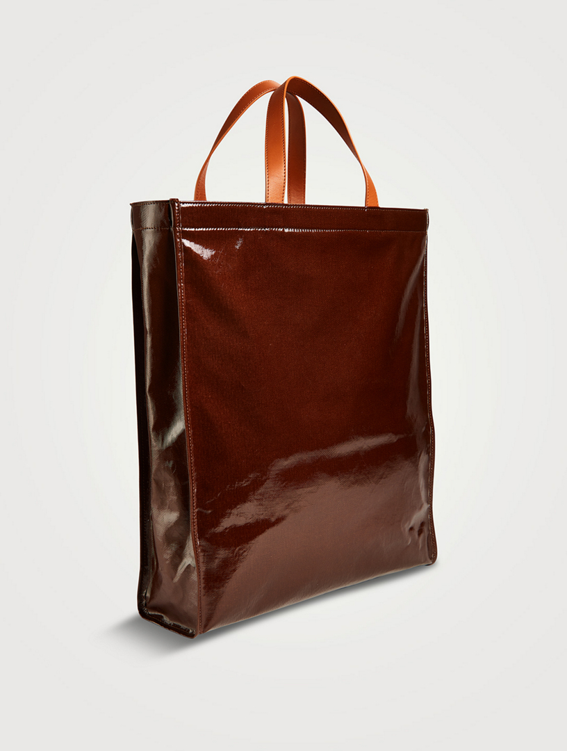バッグ Acne Studios Tan Weekender Tote ACNE STUDIOS Oilcloth Tote Bag | Holt Renfrew