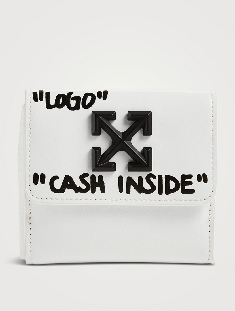 Off-White Jitney Leather French Wallet Black