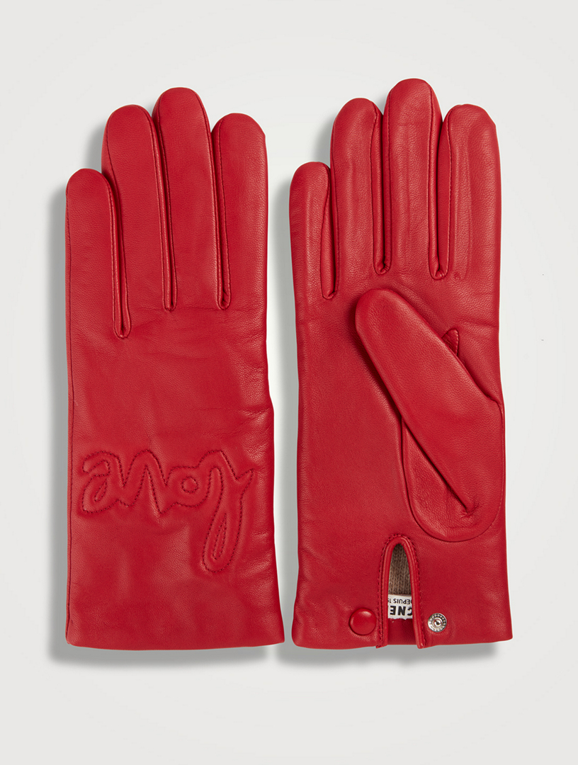 小物 AGNELLE AGNELLE Moor Leather Gloves | Holt Renfrew