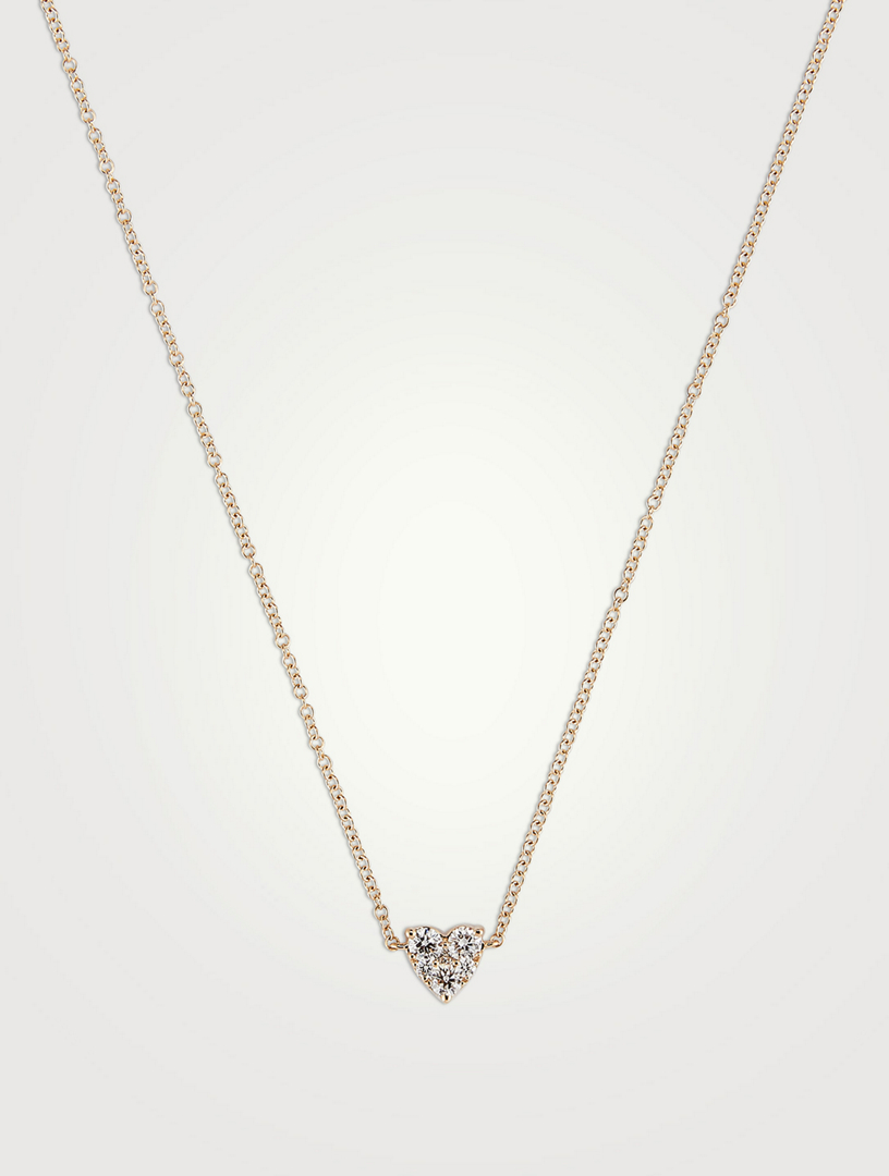 Full Cut Diamond Heart Choker Necklace — EF Collection®