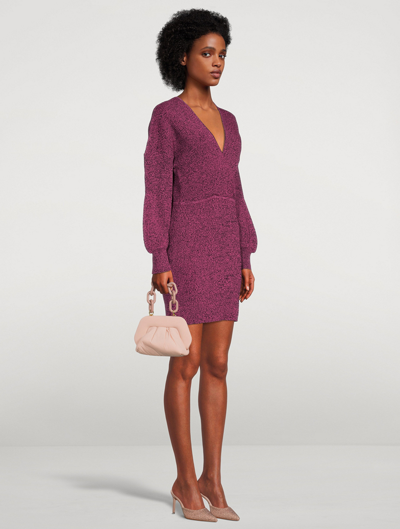 GANNI Melange Knit Mini Dress | Holt Renfrew