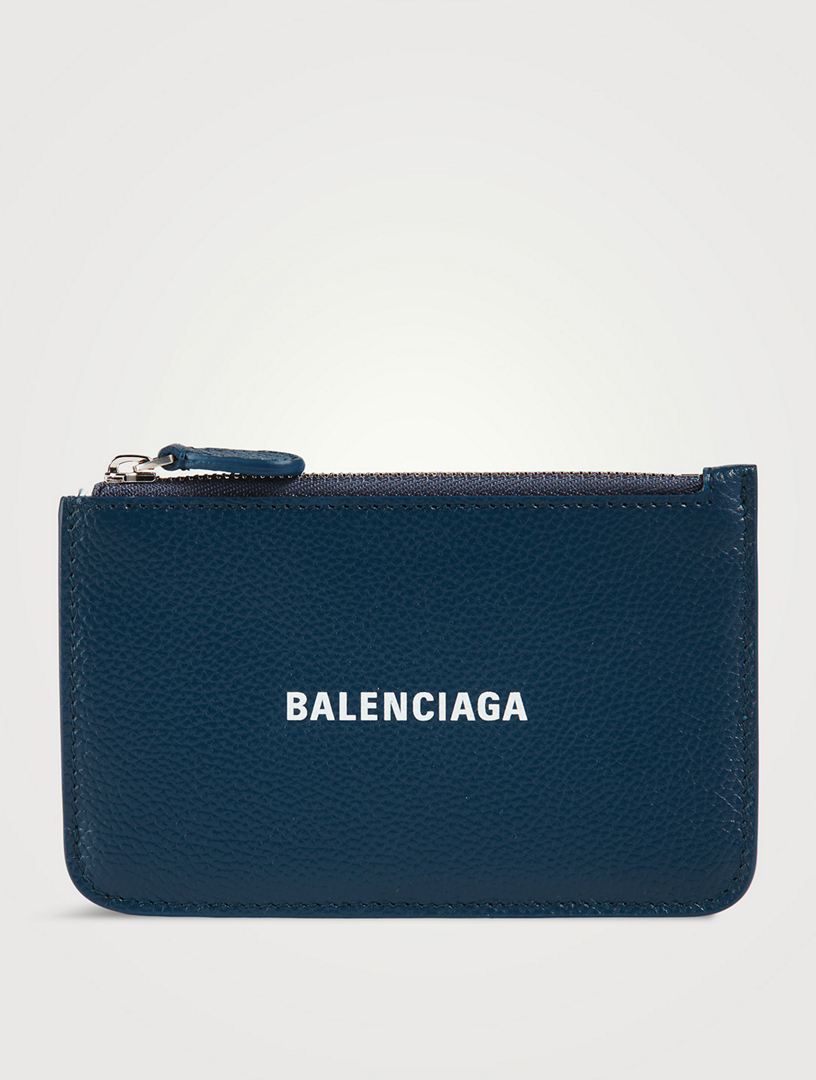 BALENCIAGA Cash Leather Zip Card Holder Holt Renfrew