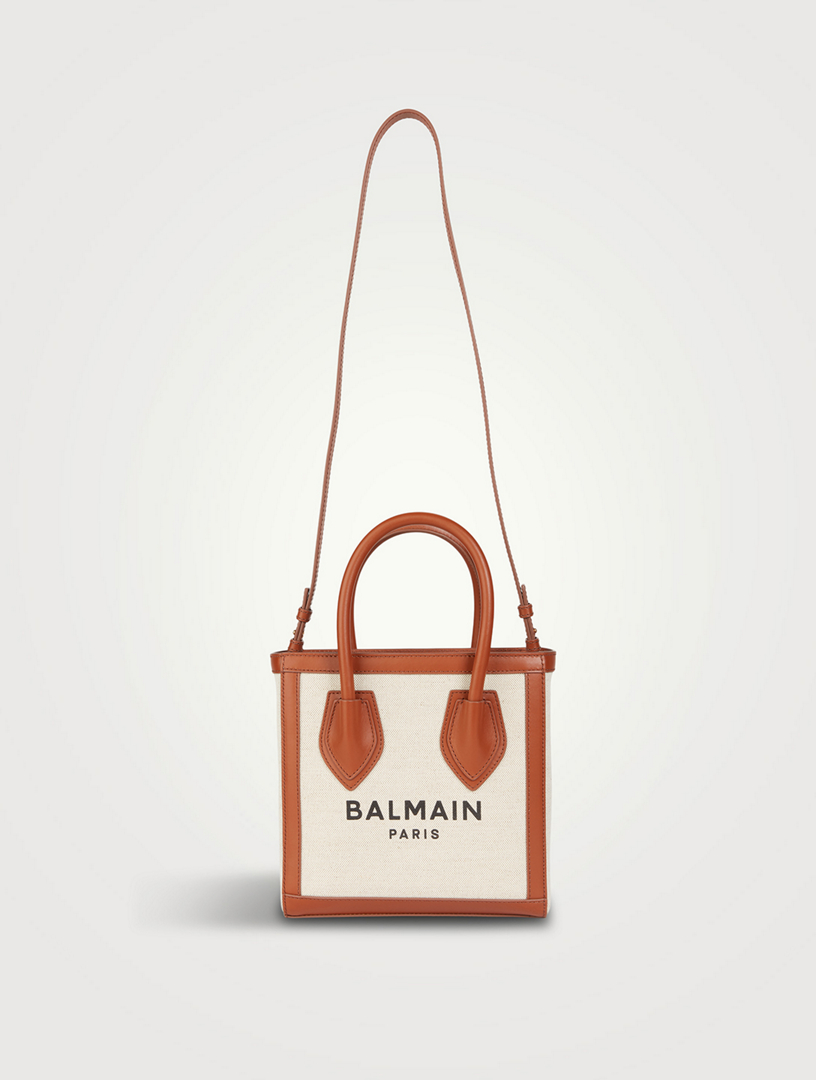 【関税込み】balmain B-ARMY' SHOPPING BAG B-Army tote bag in monogrammed canvas and leather - Women