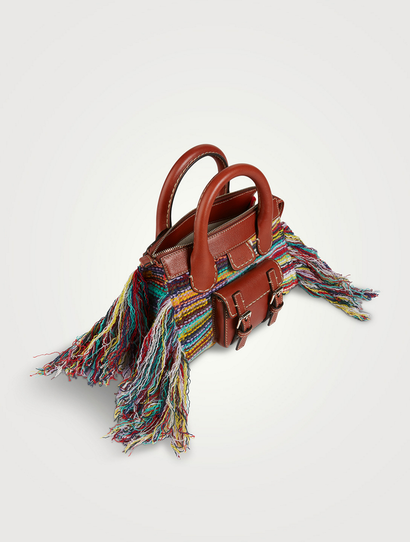 Mini Edith Recycled Cashmere And Wool Satchel