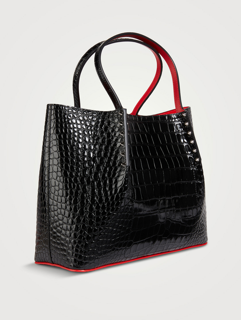 CHRISTIAN LOUBOUTIN Small Cabarock Croc-Embossed Leather Tote Bag