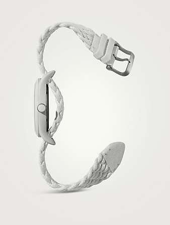 TOM FORD No. 002 Ocean Plastic Braided Bracelet Watch  Metallic