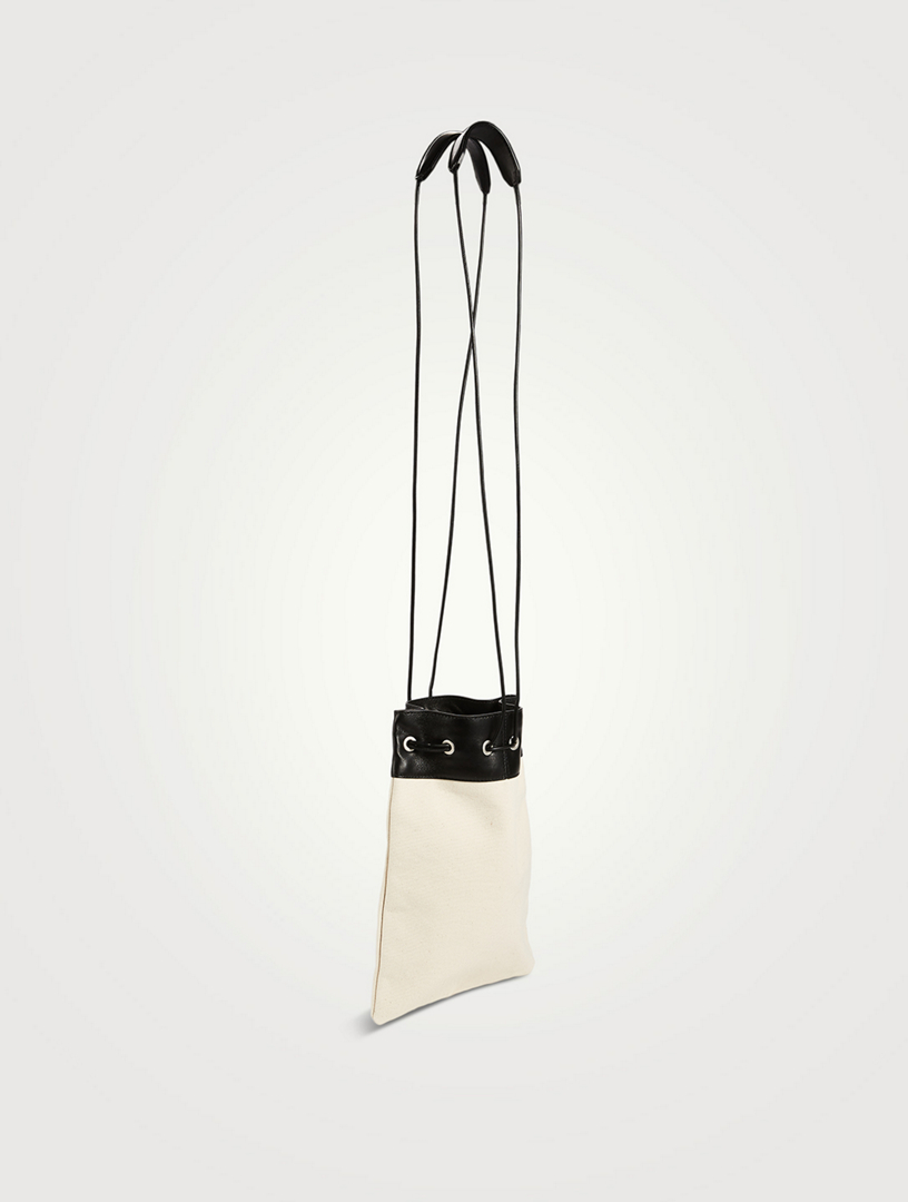 【JIL SANDER+】Drawstring Pouch canvas JIL SANDER Drawstring Canvas Crossbody Pouch | Holt Renfrew