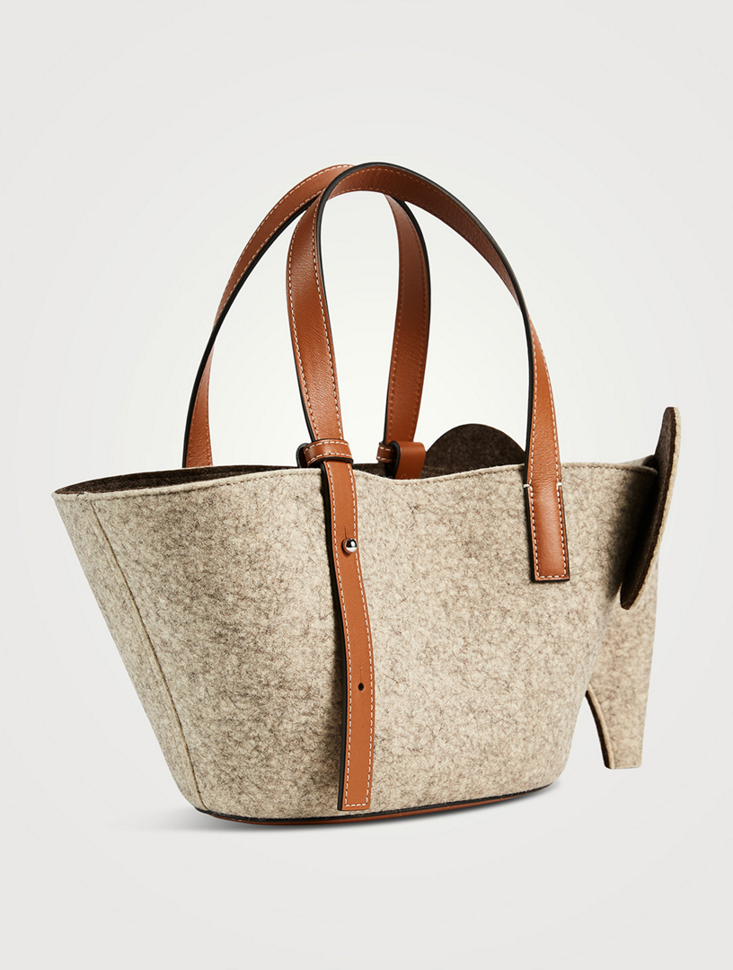 Small Elephant Merino Wool Basket Bag