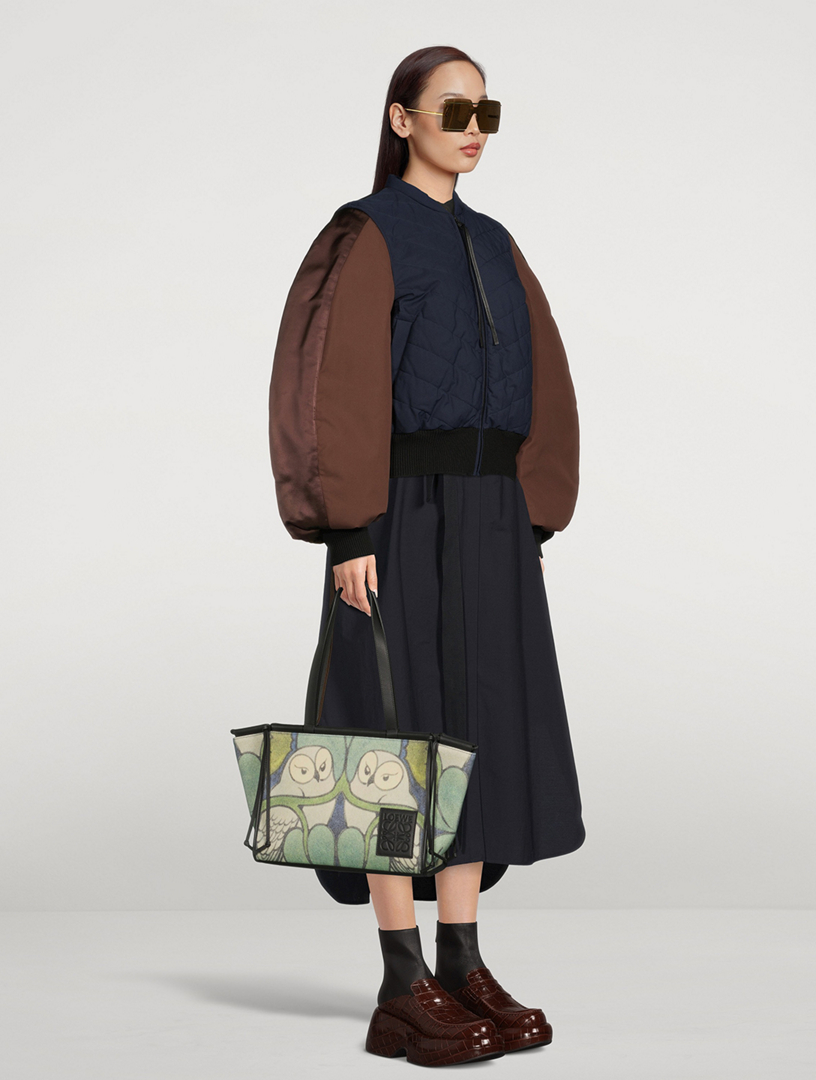 LOEWE Voysey Cushion Tote Bag In Owl Print Holt Renfrew