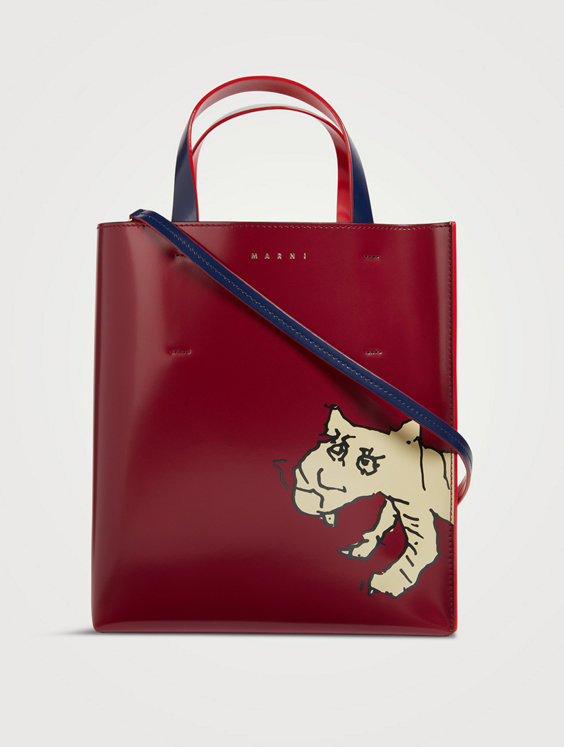 MARNI Small Museo Leather Tote Bag With Lunar New Year Tiger Print Holt Renfrew