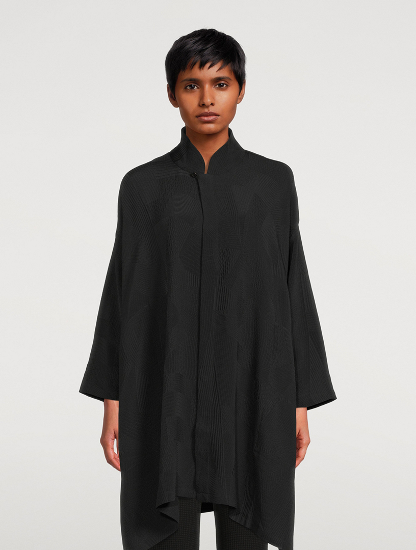 Kyoto Silk Jacquard Long Shirt