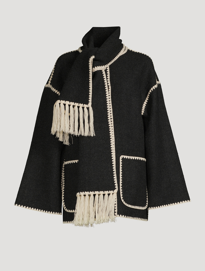 Zara knit coat hot sale with chain detail