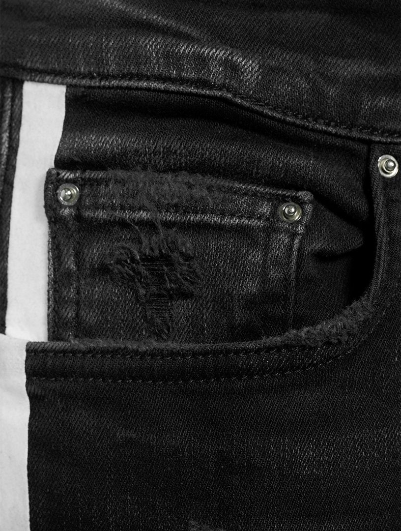 Flocked Track Jeans