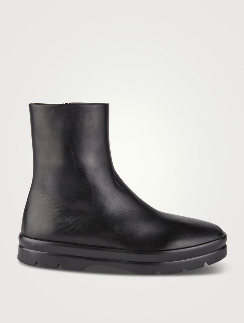 THE ROW Billie Leather Ankle Boots | Holt Renfrew