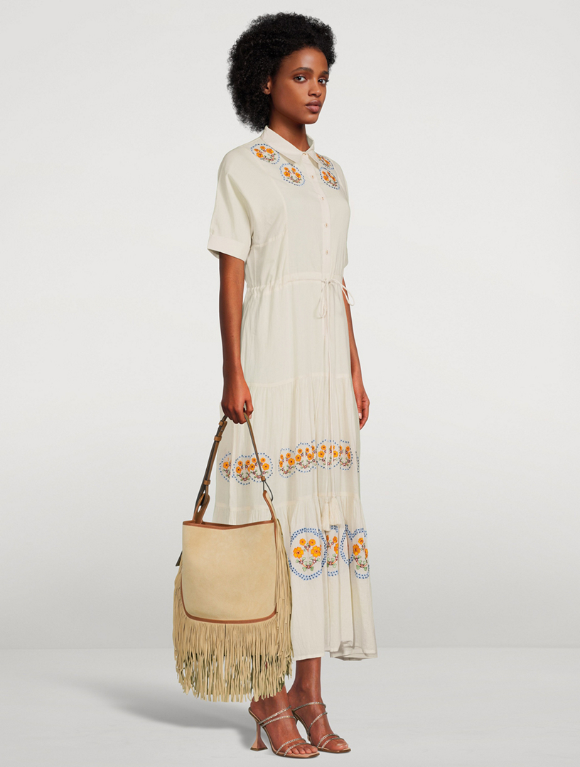 green emerald velvet dress Carolina K | Valeriei Kaftan in Off White