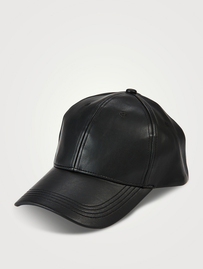 STAND STUDIO Cia Faux Leather Baseball Cap | Holt Renfrew display picture 1