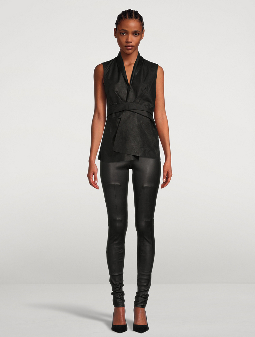 Laura Sleeveless Leather Top