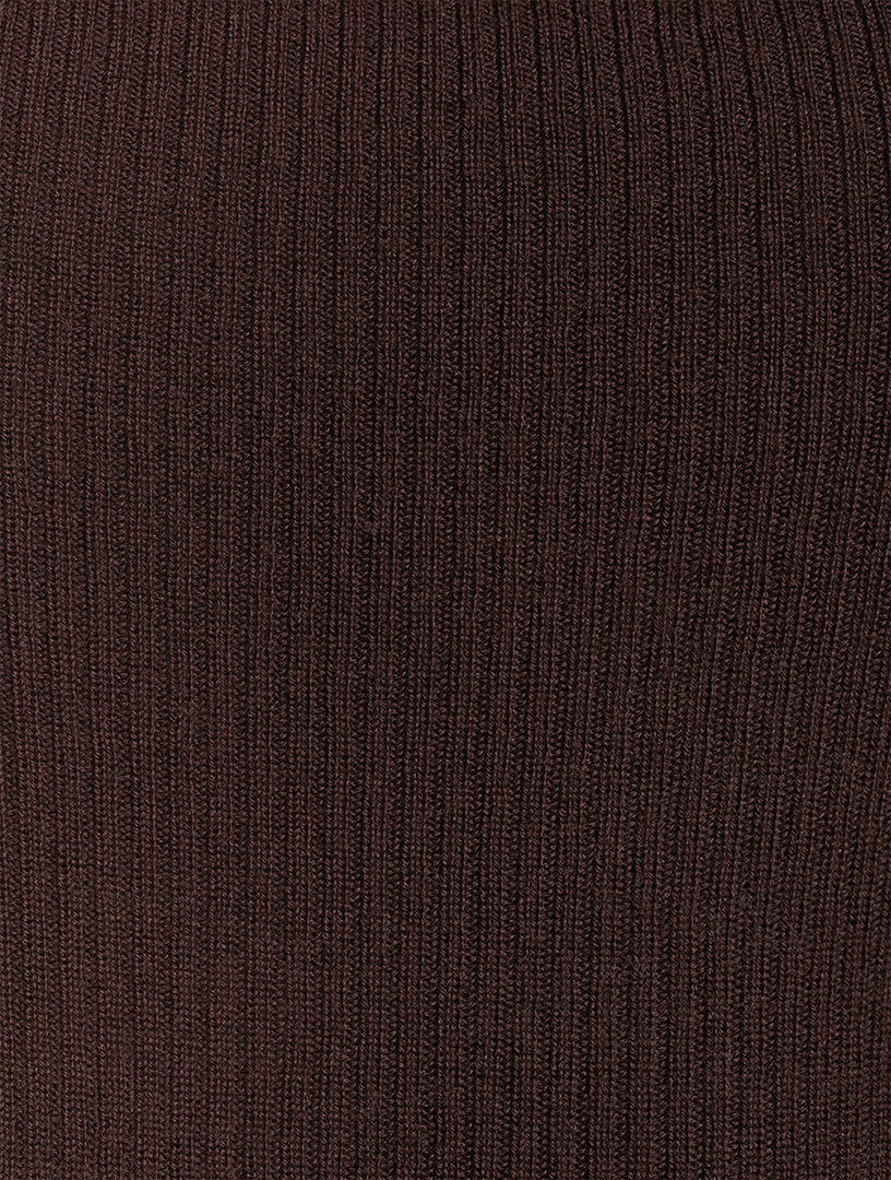 Cowl-Neck Wool Dress