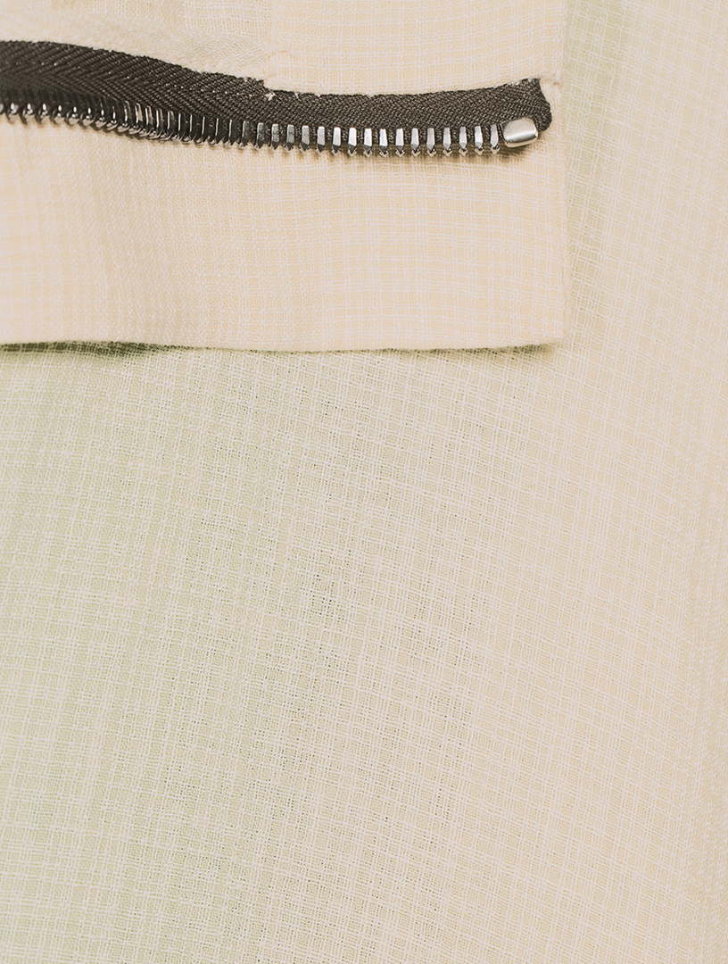 Sail Linen And Wool Biker Jacket