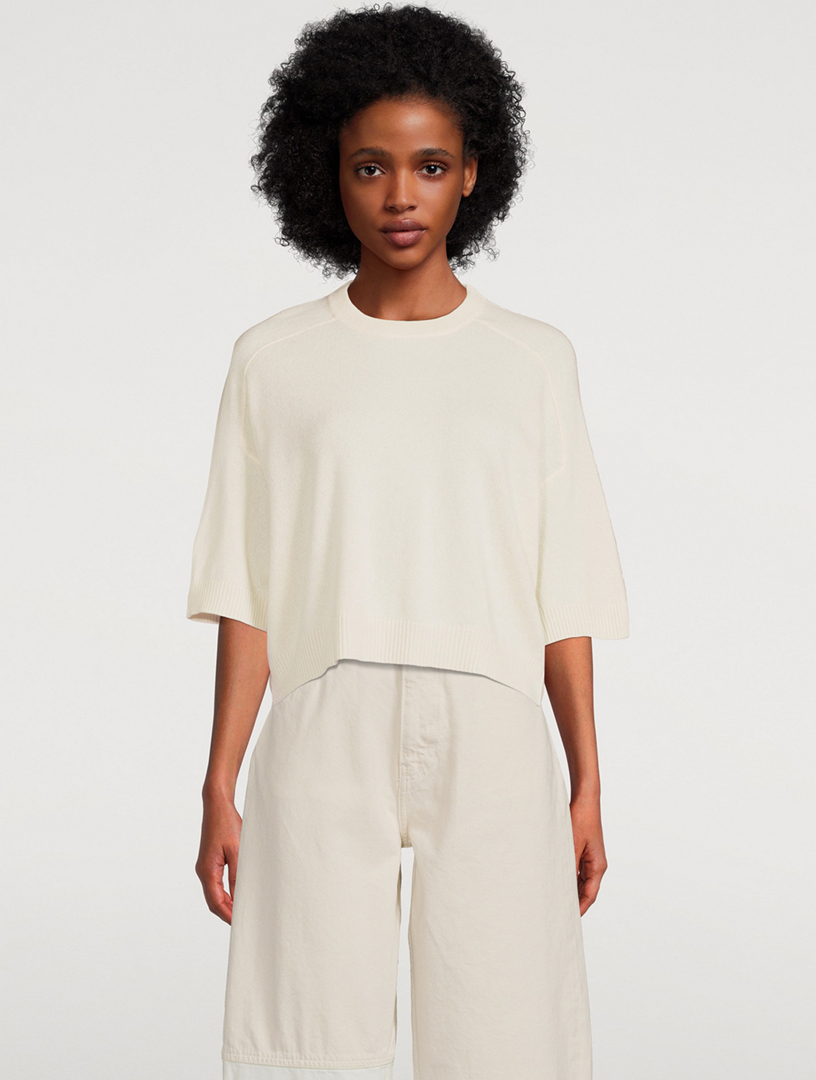Darat Short-Sleeve Cashmere Sweater
