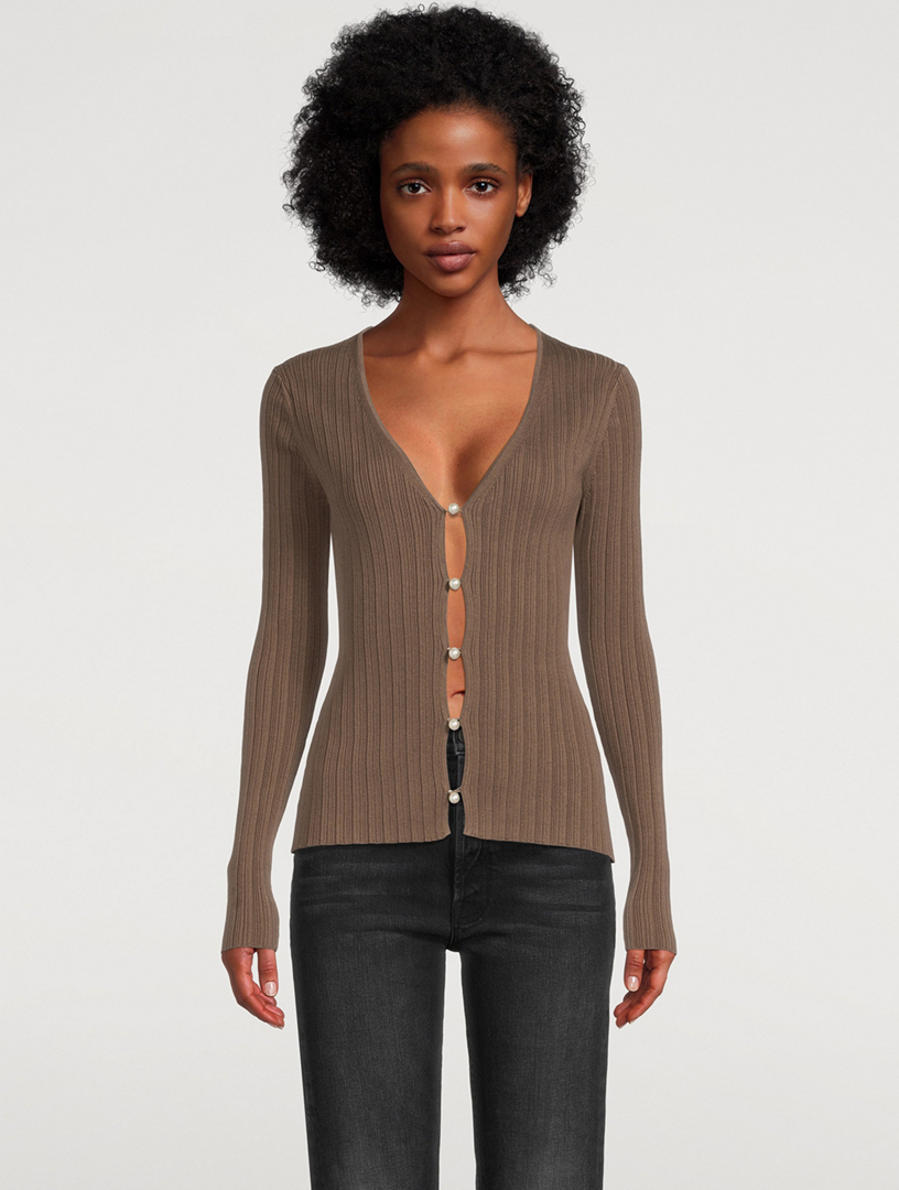 SAMSØE SAMSØE Joan Rib-Knit Cardigan | Holt Renfrew