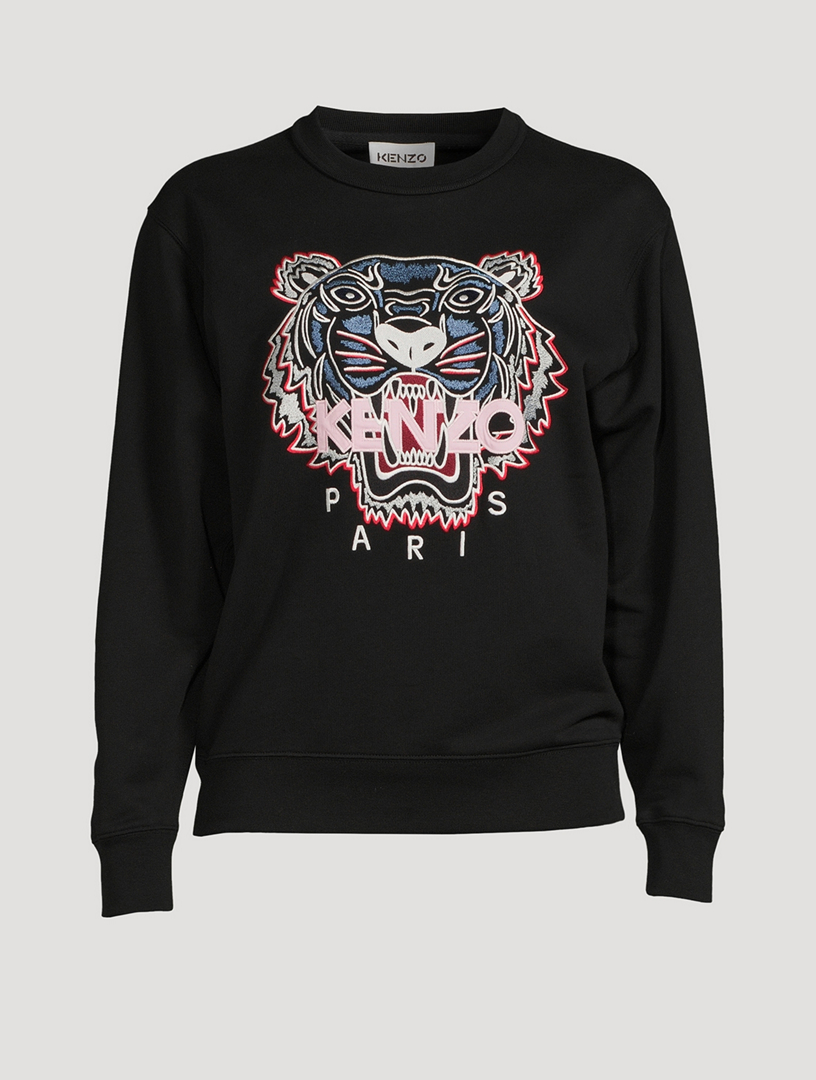 Kenzo Heather Grey Tiger Embroidered Sweatshirt – Boutique LUC.S