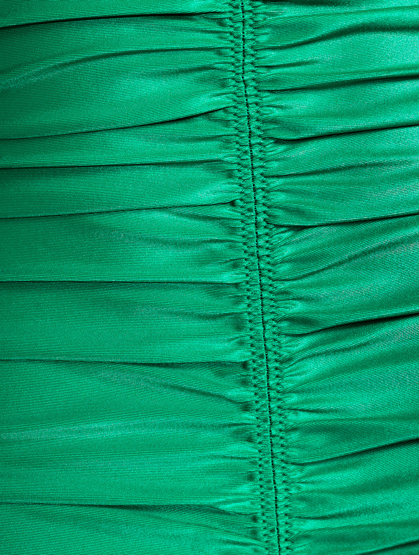 Ruched Spandex Jersey Slip Dress