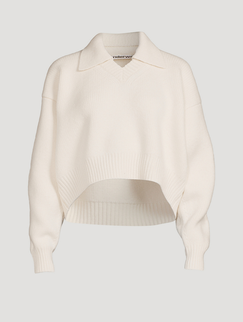 ALEXANDER WANG Cropped Polo Sweater